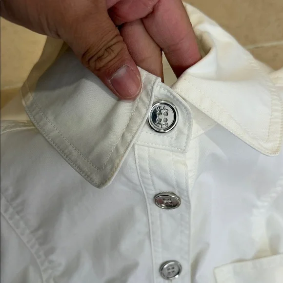 Burberry White Collared Shirt Dress - Picture 7 of 11